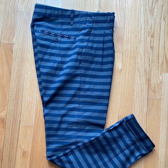 ANDREA POMPILIO CASUAL STRIPED PANTS M/ITALY 48/32 - Picture 2 of 7